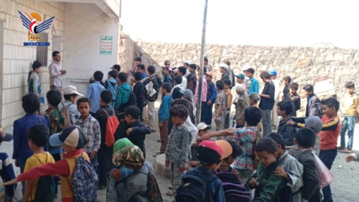 حملة توعوية زراعية في مدارس مديرية حفاش بالمحويت