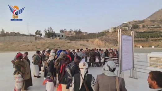 وفد من قبائل بني ضبيان في جبن بالضالع يزور مقام شهيد القرآن بصعدة