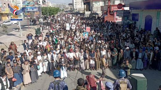 مسيرات جماهيرية حاشدة بالبيضاء تأكيدا على الاستمرار في نصرة غزة