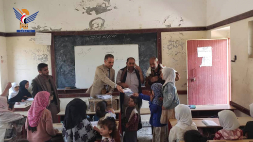 تفقد الدورات الصيفية ووقفة لطلاب الدورات الصيفية في مديرية الرضمة بإب