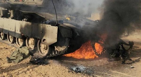 "القسام" تستهدف برج دبابة "ميركفاه" صهيونية شمالي قطاع غزة
