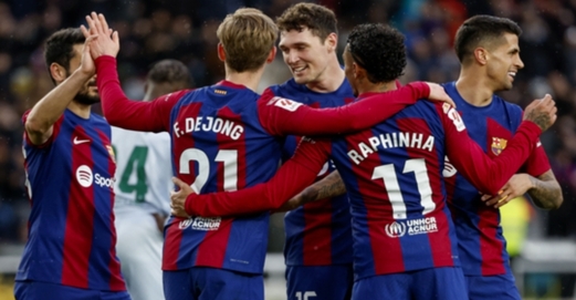 برشلونة يسحق خيتافي ويرتقي إلى وصافة “الليغا” بالدوري الاسباني