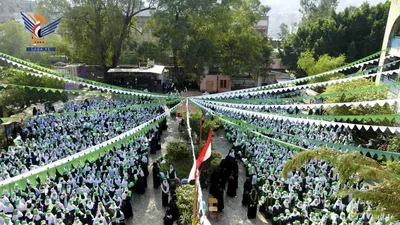 مهرجان طلابي بمجمع السعيد التربوي في إب بذكرى المولد النبوي