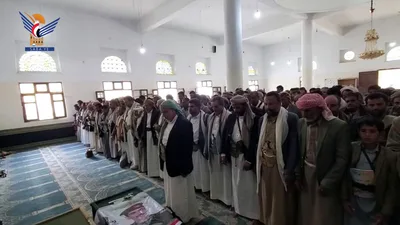 تشييع جثمان الشهيد النقيب نجيب يحيى الحرثي في عمران