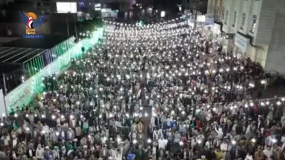 مهرجان بمديرية سنحان في محافظة صنعاء ابتهاجاً بالمولد النبوي الشريف